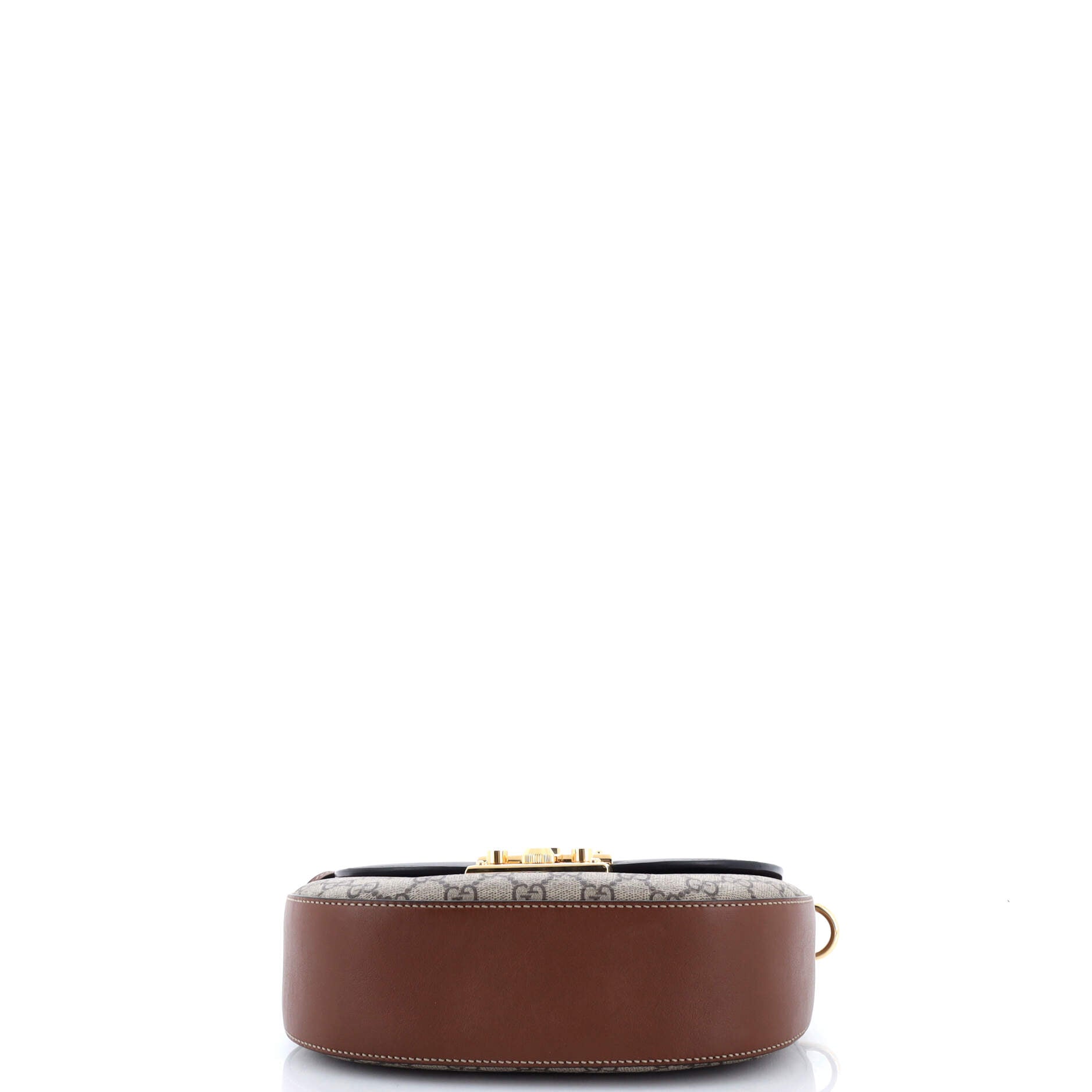 Padlock Saddle Shoulder Bag GG Coated Canvas and Leather Medium