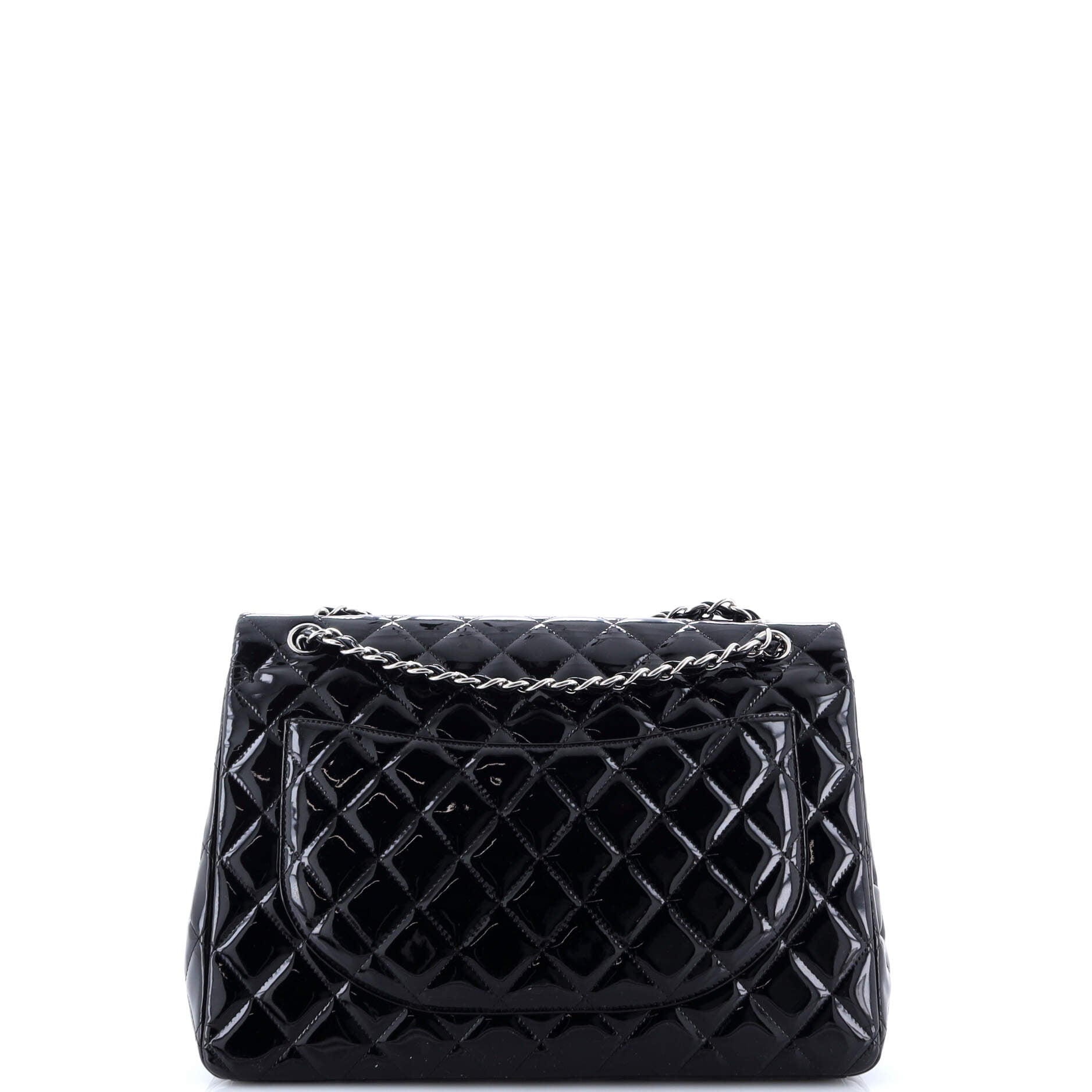 Classic Double Flap Bag Quilted Patent Maxi