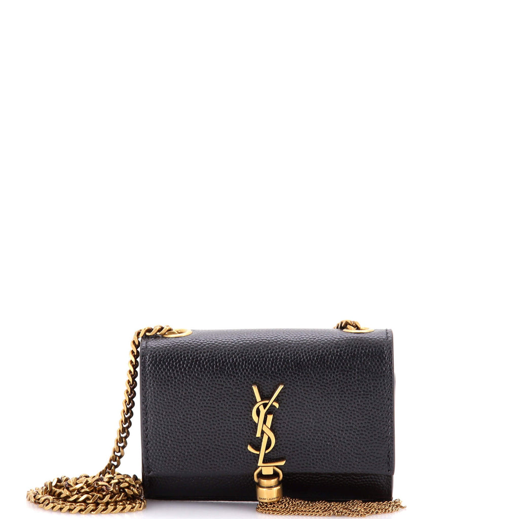 Classic Monogram Tassel Crossbody Bag Leather Micro