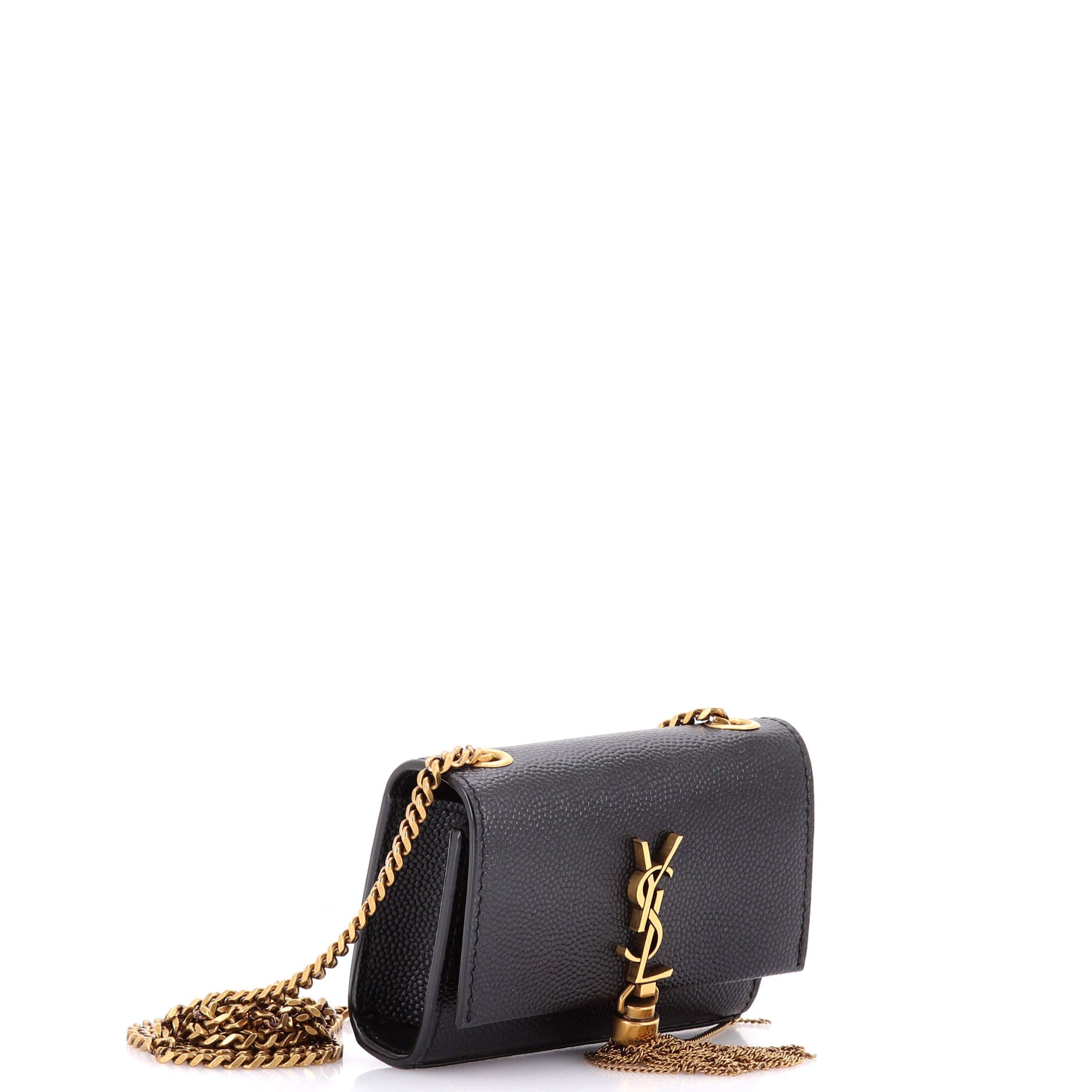 Classic Monogram Tassel Crossbody Bag Leather Micro