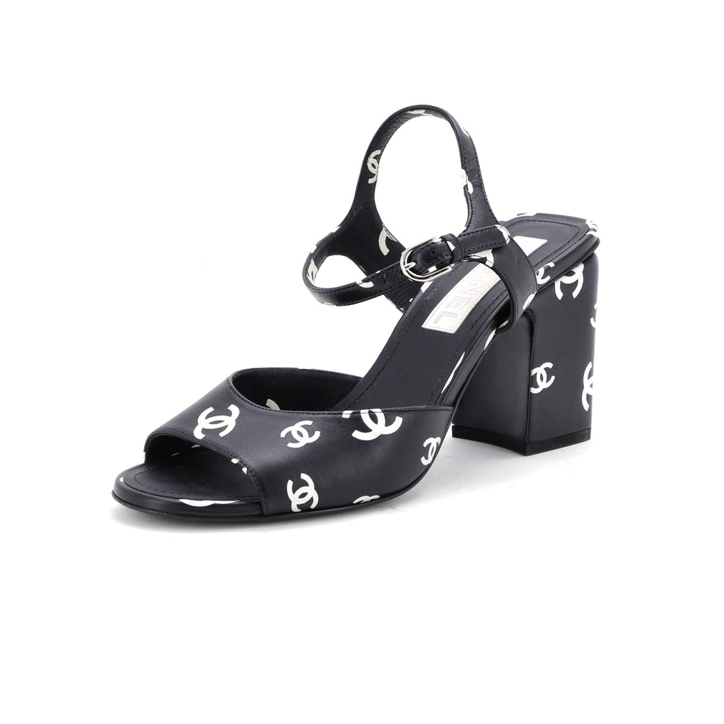 Women's Coco Beach Heeled Sandals Printed Leather