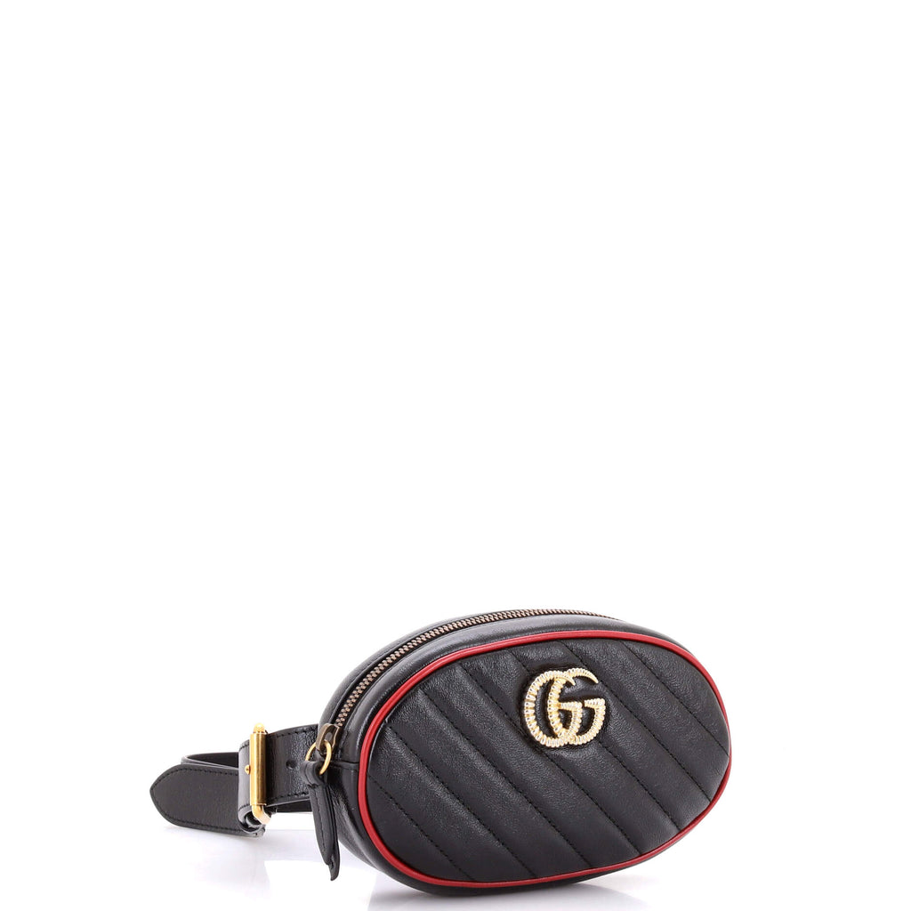 GG Marmont Belt Bag Diagonal Quilted Leather