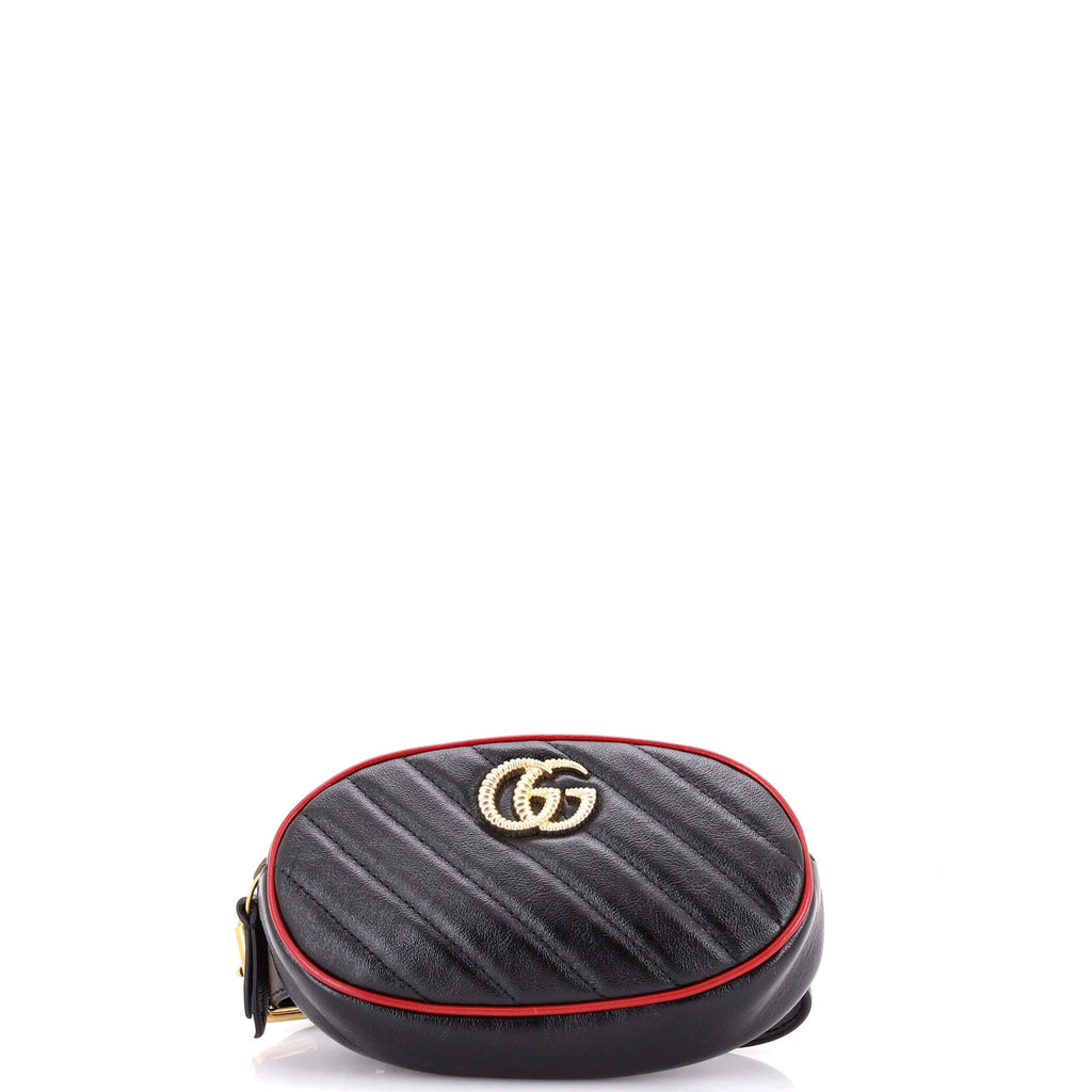 GG Marmont Belt Bag Diagonal Quilted Leather