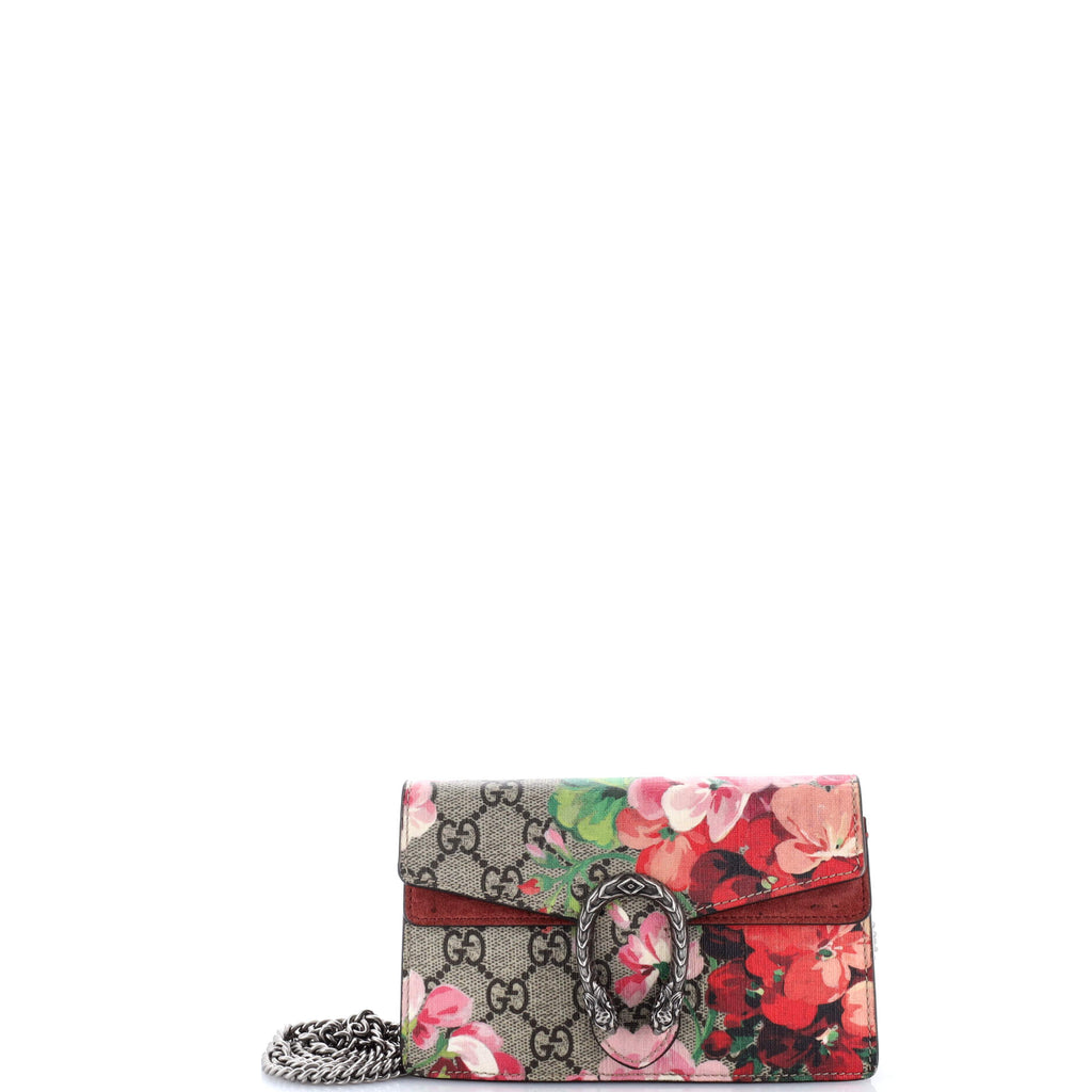 Dionysus Bag Blooms Print GG Coated Canvas Super Mini