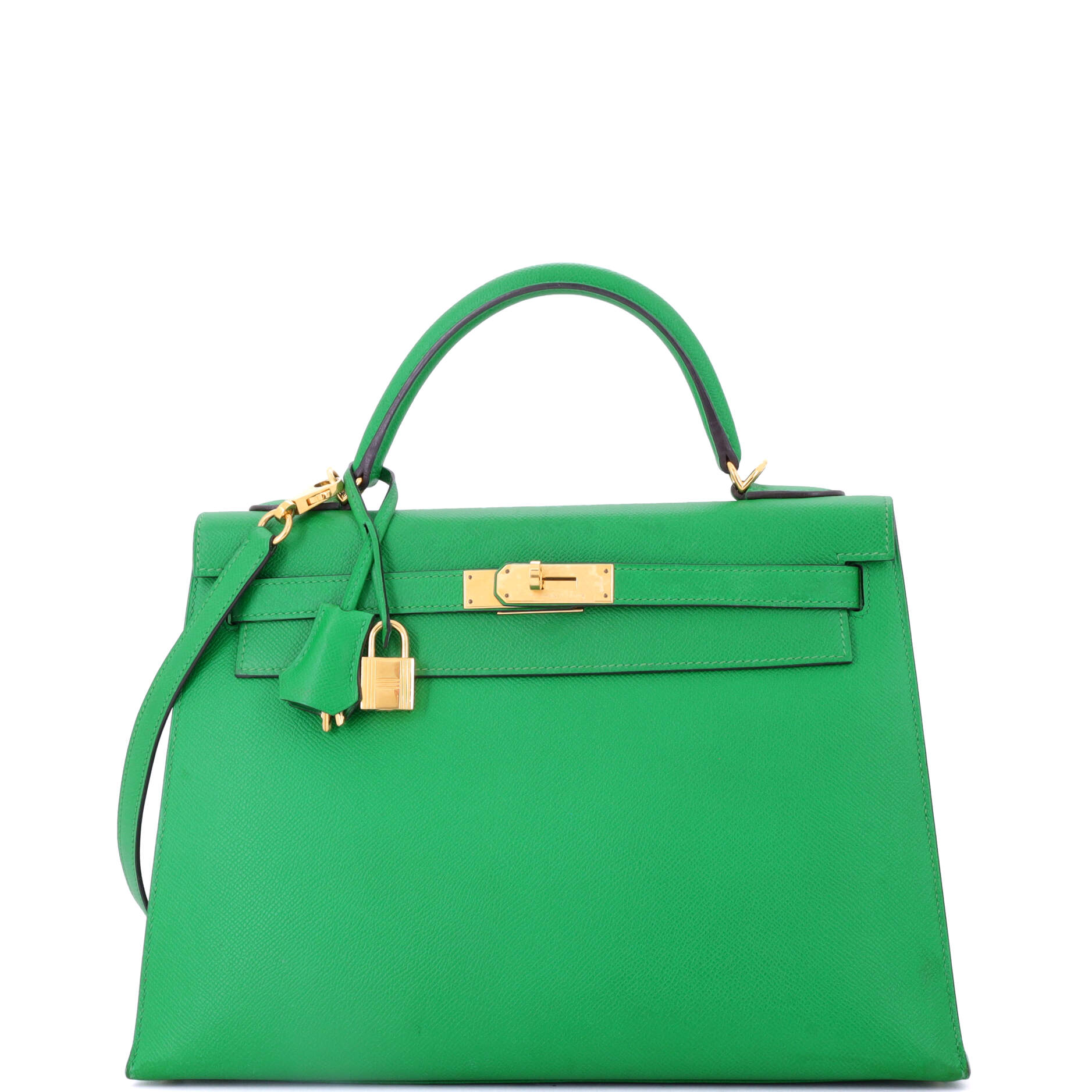 Kelly Handbag Bamboo Epsom with Gold Hardware 32