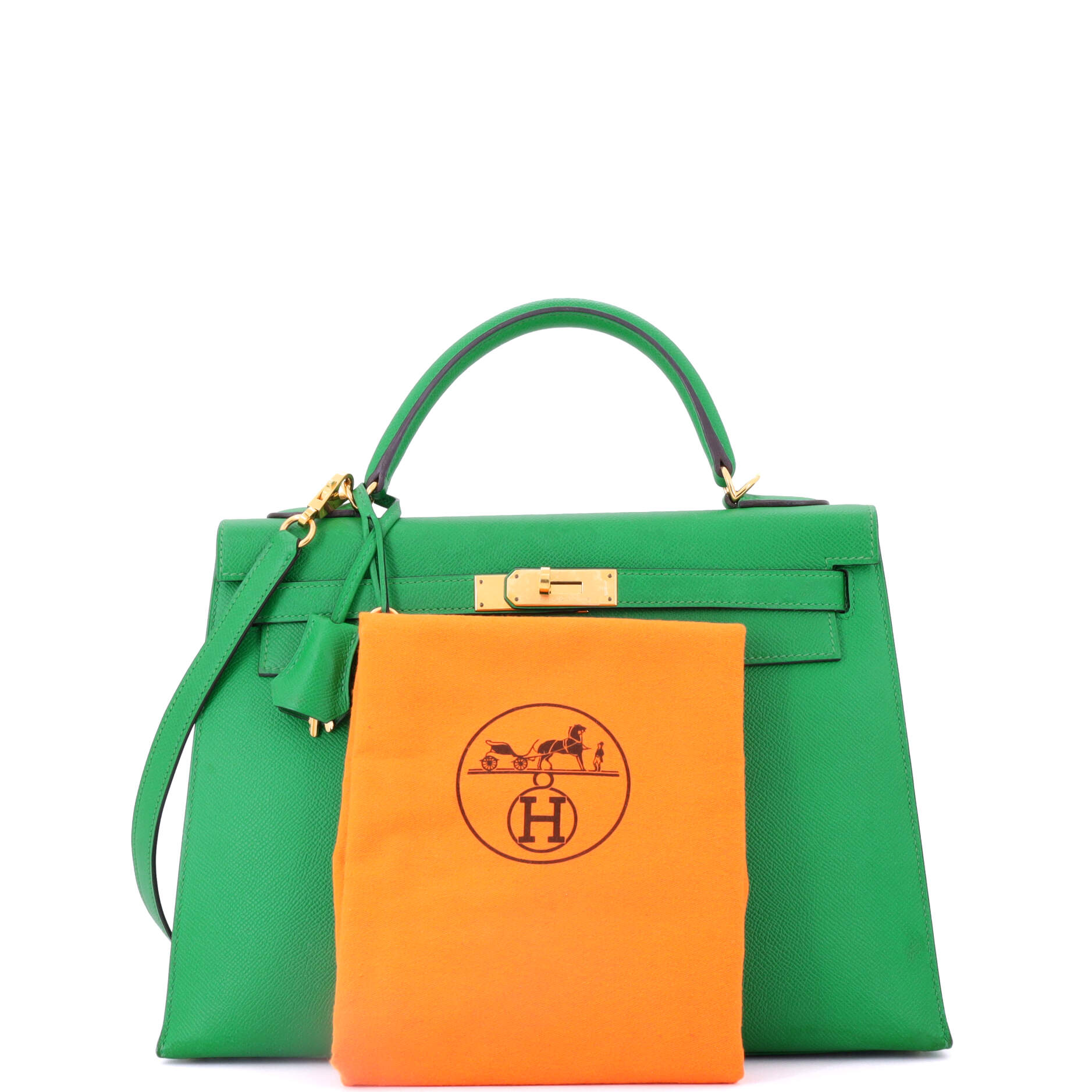 Kelly Handbag Bamboo Epsom with Gold Hardware 32