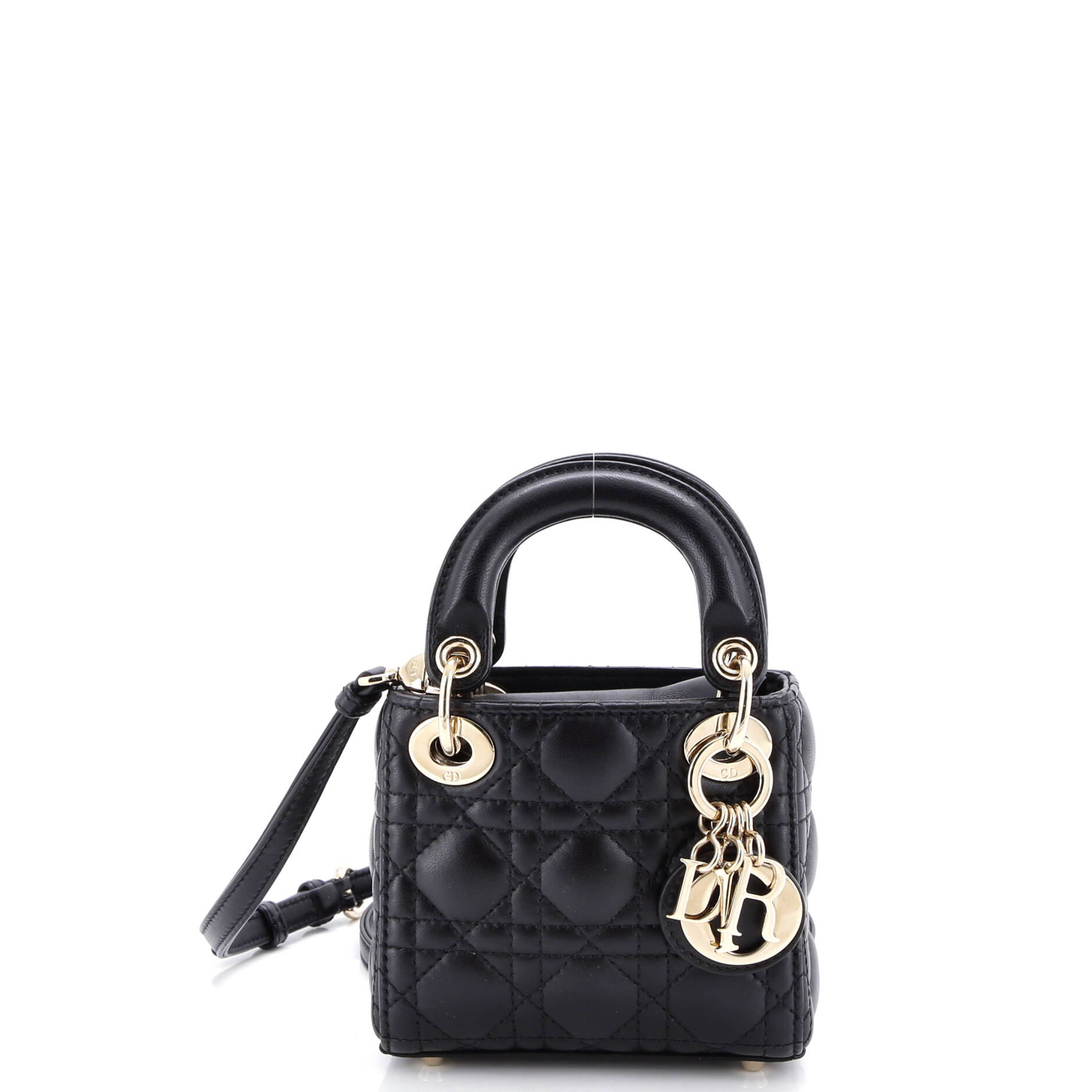 Lady Dior Bag Cannage Quilt Lambskin Micro
