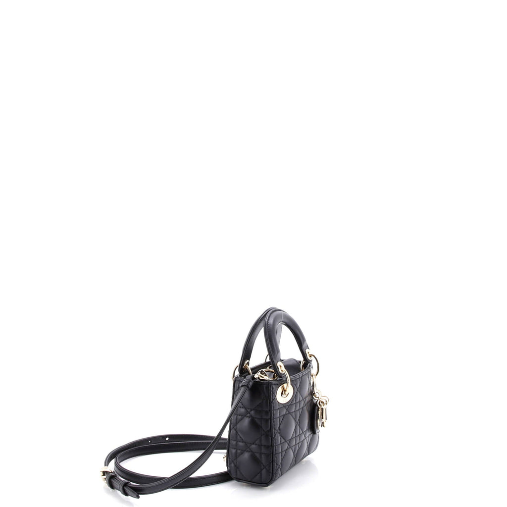 Lady Dior Bag Cannage Quilt Lambskin Micro