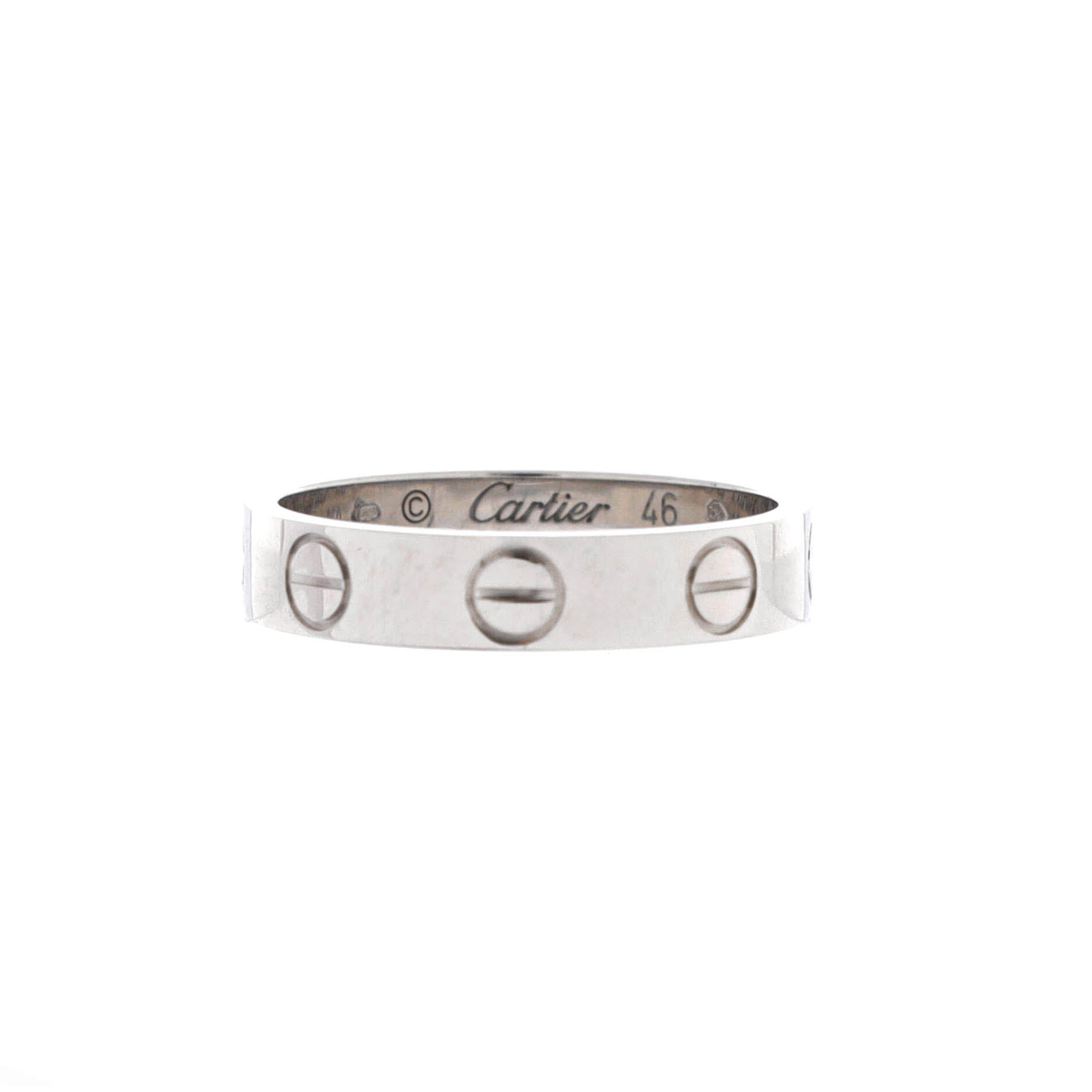 Love Wedding Band Ring 18K White Gold