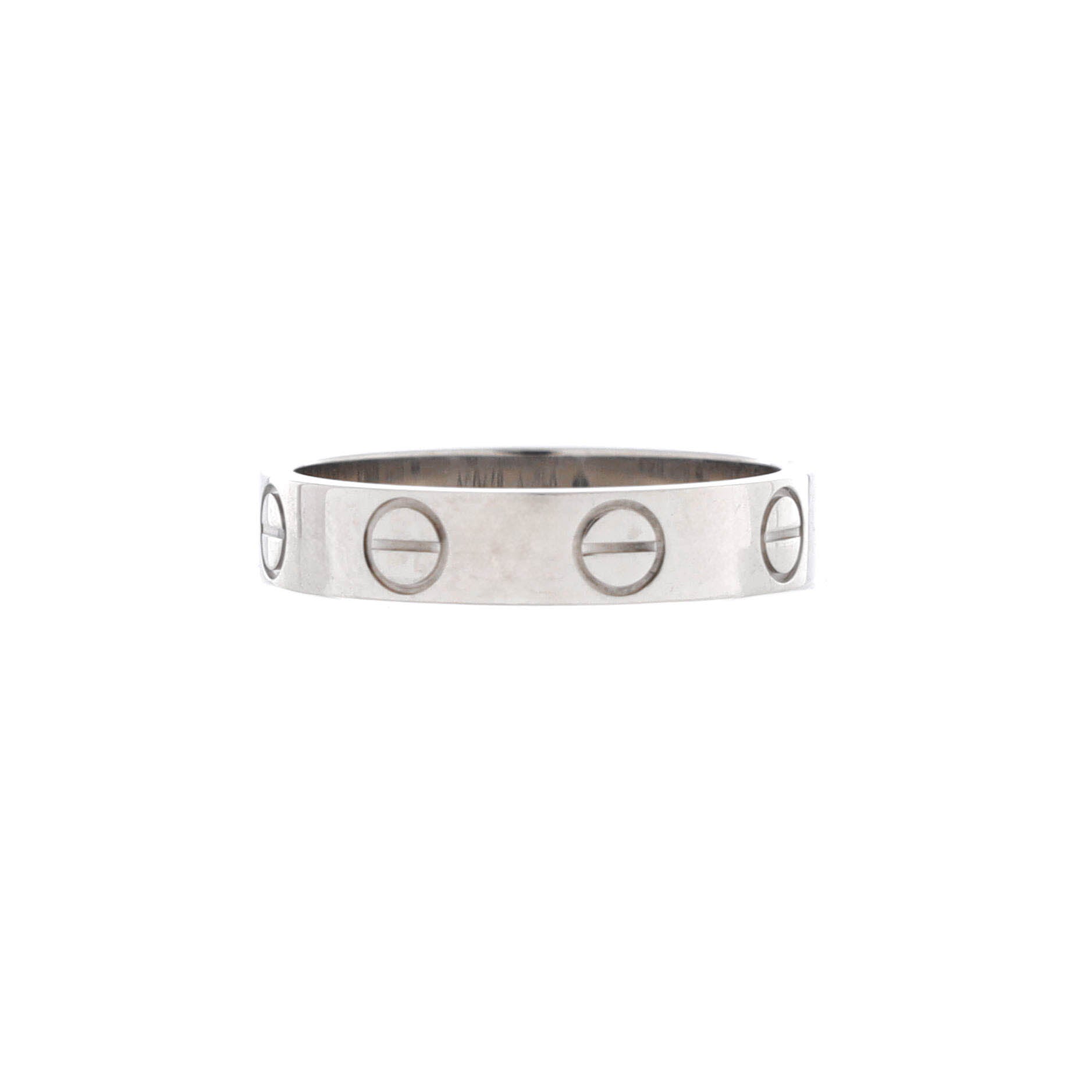 Love Wedding Band Ring 18K White Gold
