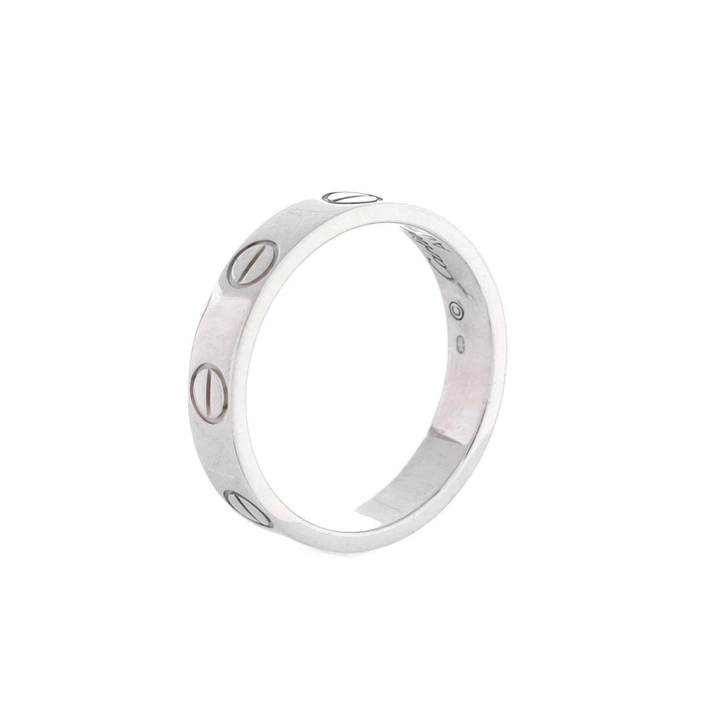 Love Wedding Band Ring 18K White Gold