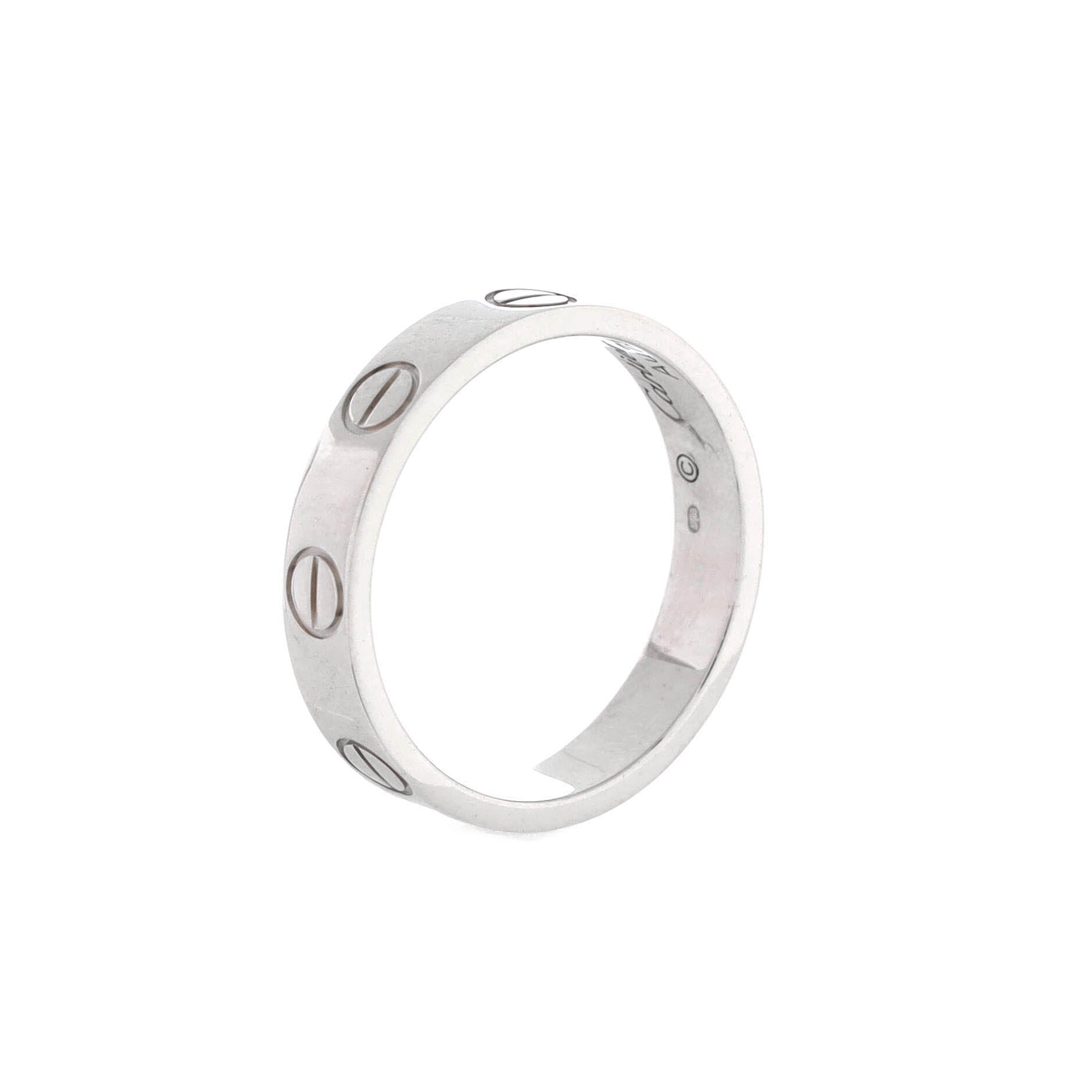 Love Wedding Band Ring 18K White Gold