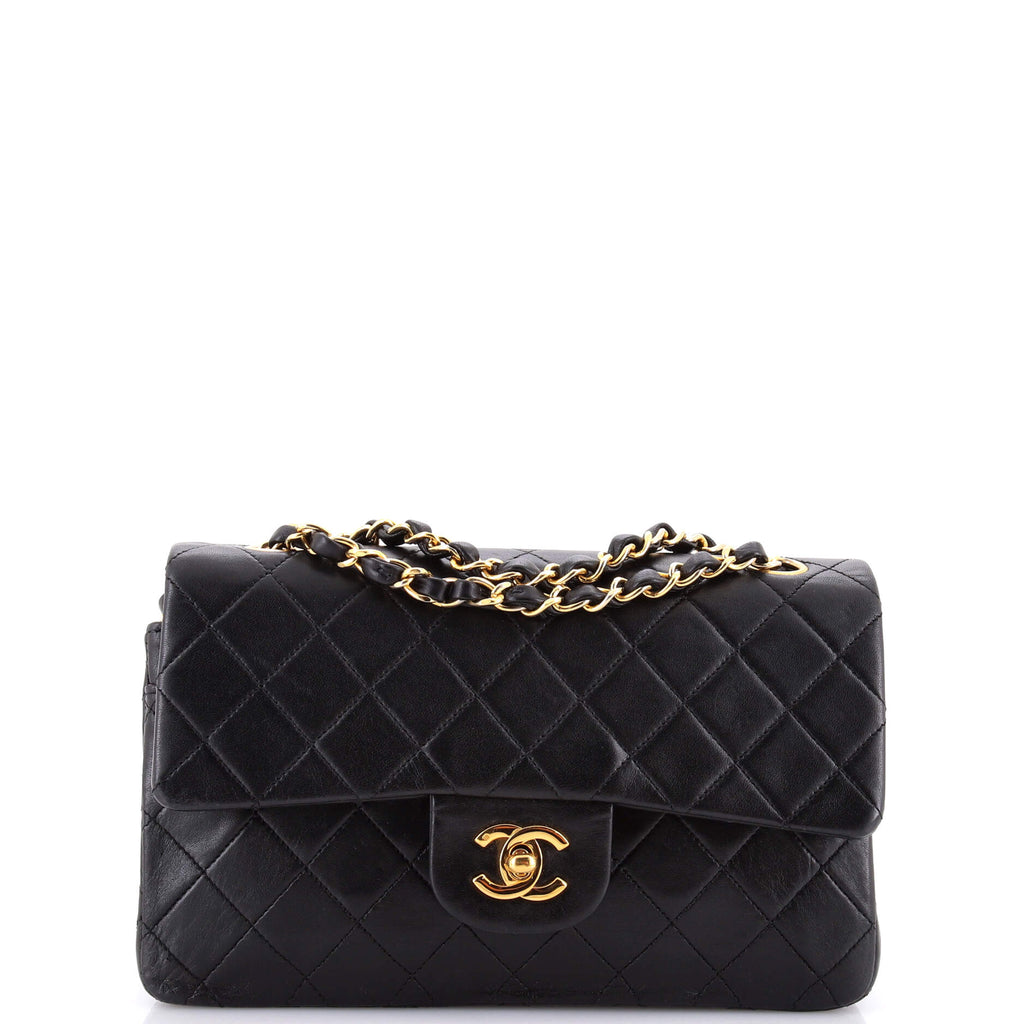 Vintage Classic Double Flap Bag Quilted Lambskin Small