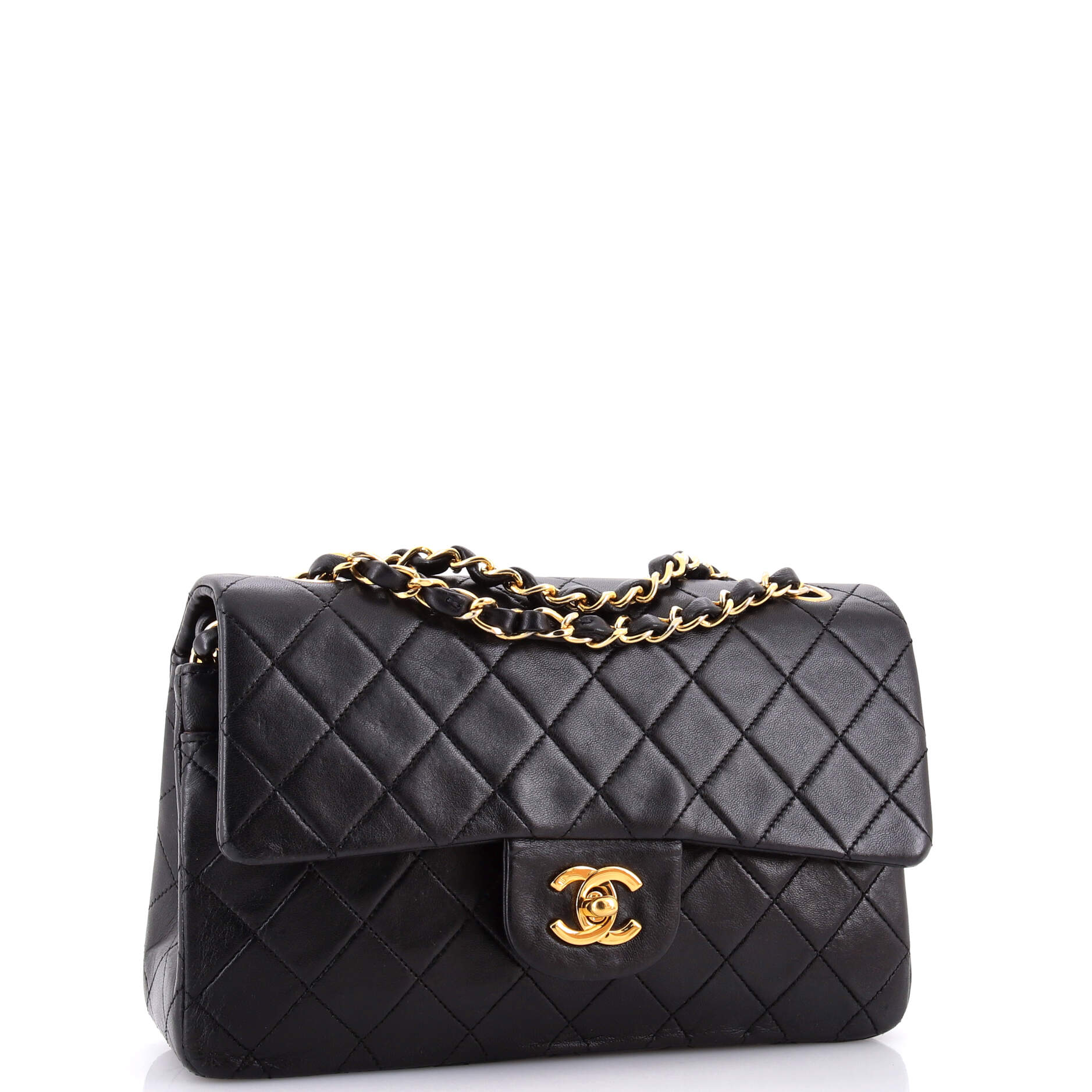 Vintage Classic Double Flap Bag Quilted Lambskin Small