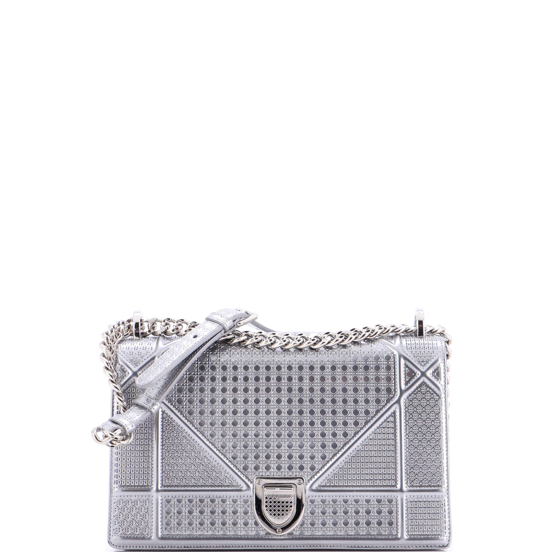 Diorama Flap Bag Cannage Embossed Calfskin Small