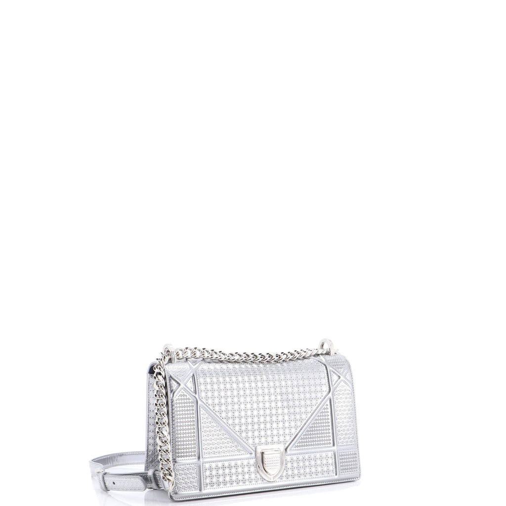 Diorama Flap Bag Cannage Embossed Calfskin Small