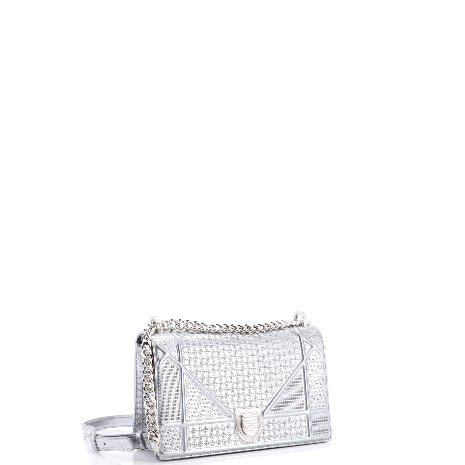 Diorama Flap Bag Cannage Embossed Calfskin Small