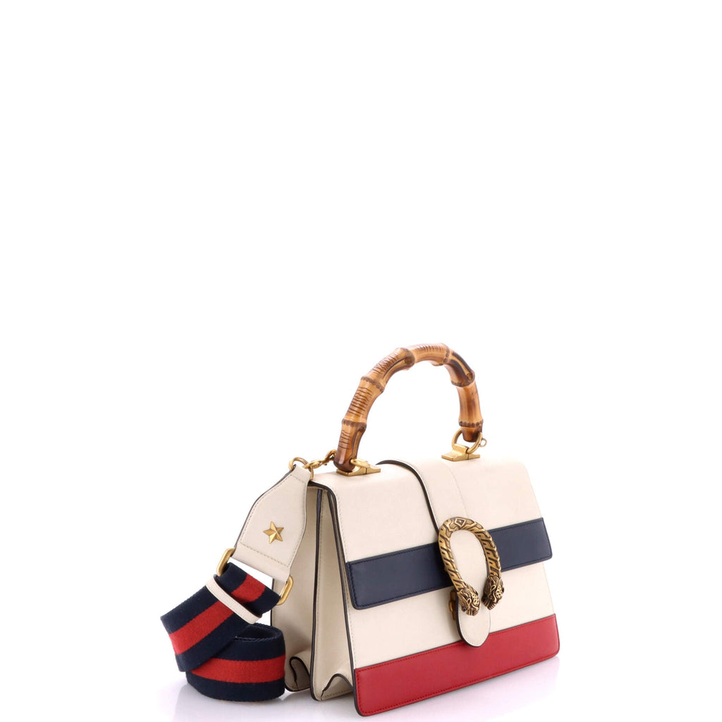 Dionysus Bamboo Top Handle Bag Colorblock Leather Medium