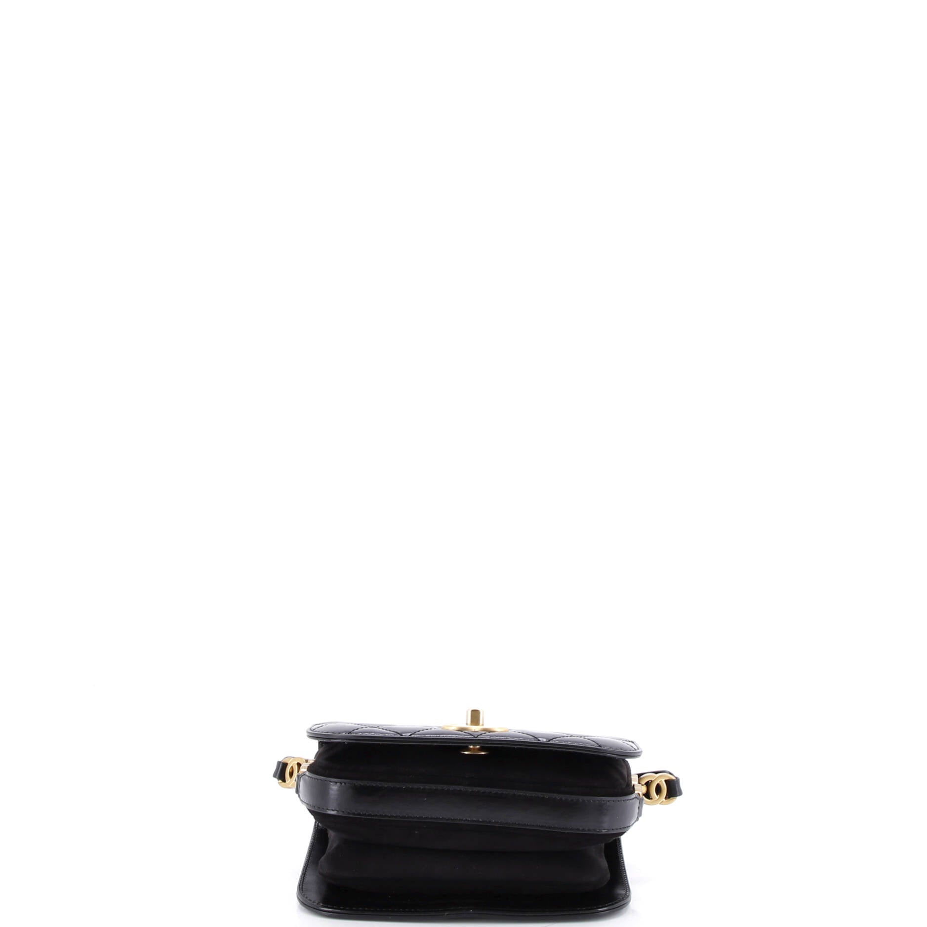 My Sweet CC Full Flap Messenger Bag Quilted Shiny Calfskin with Suede Mini