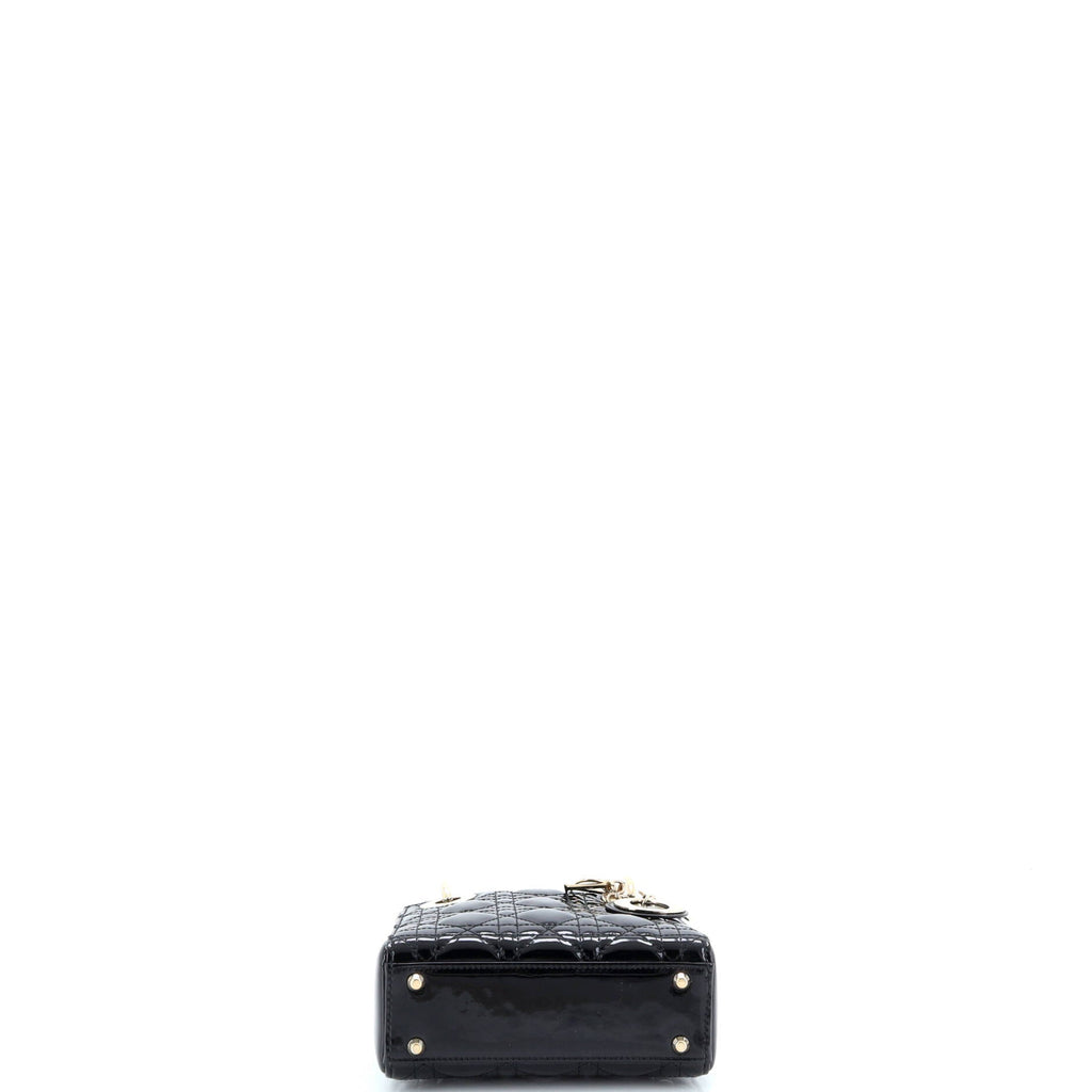Lady Dior Chain Bag Cannage Quilt Patent Mini