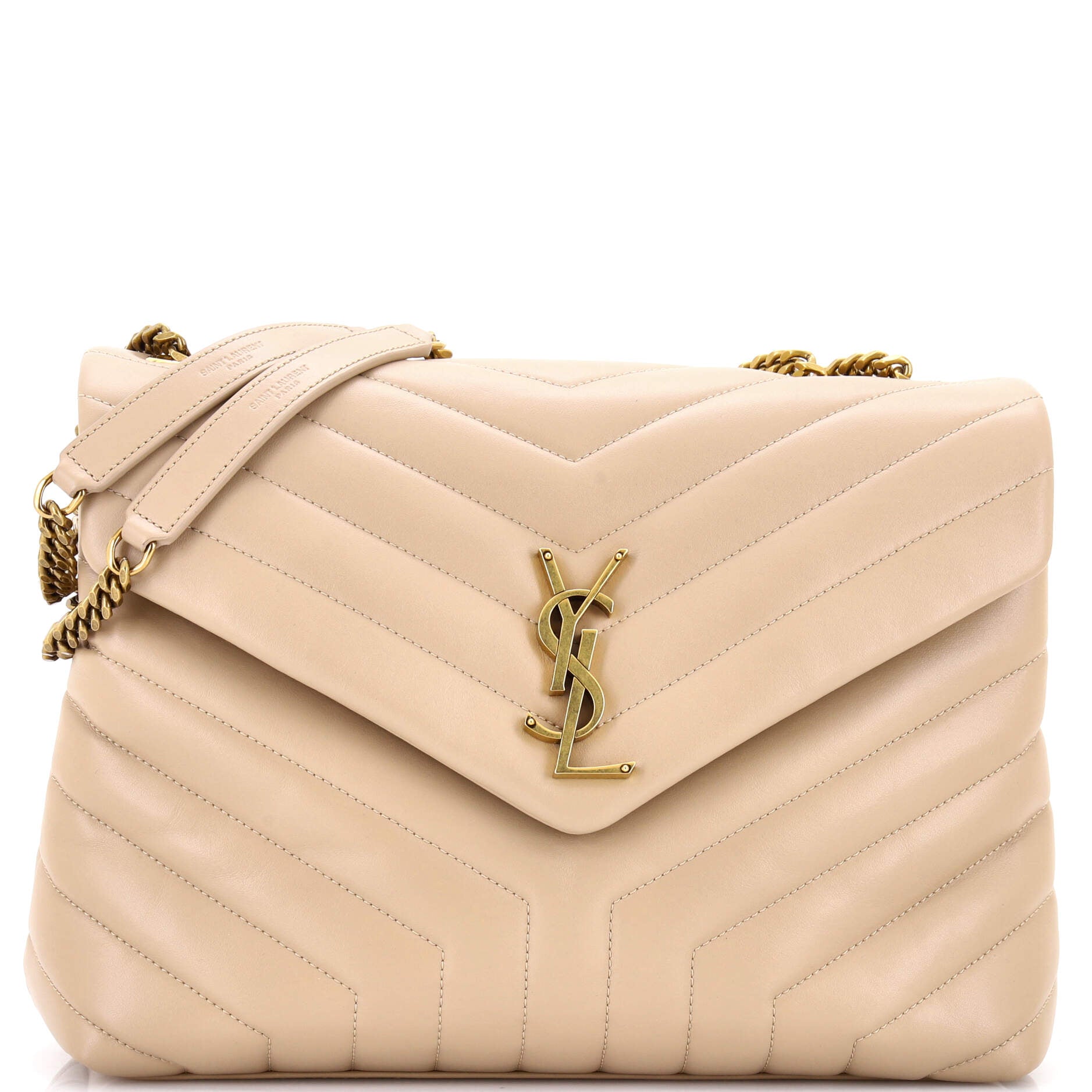 Loulou Shoulder Bag Matelasse Chevron Leather Medium