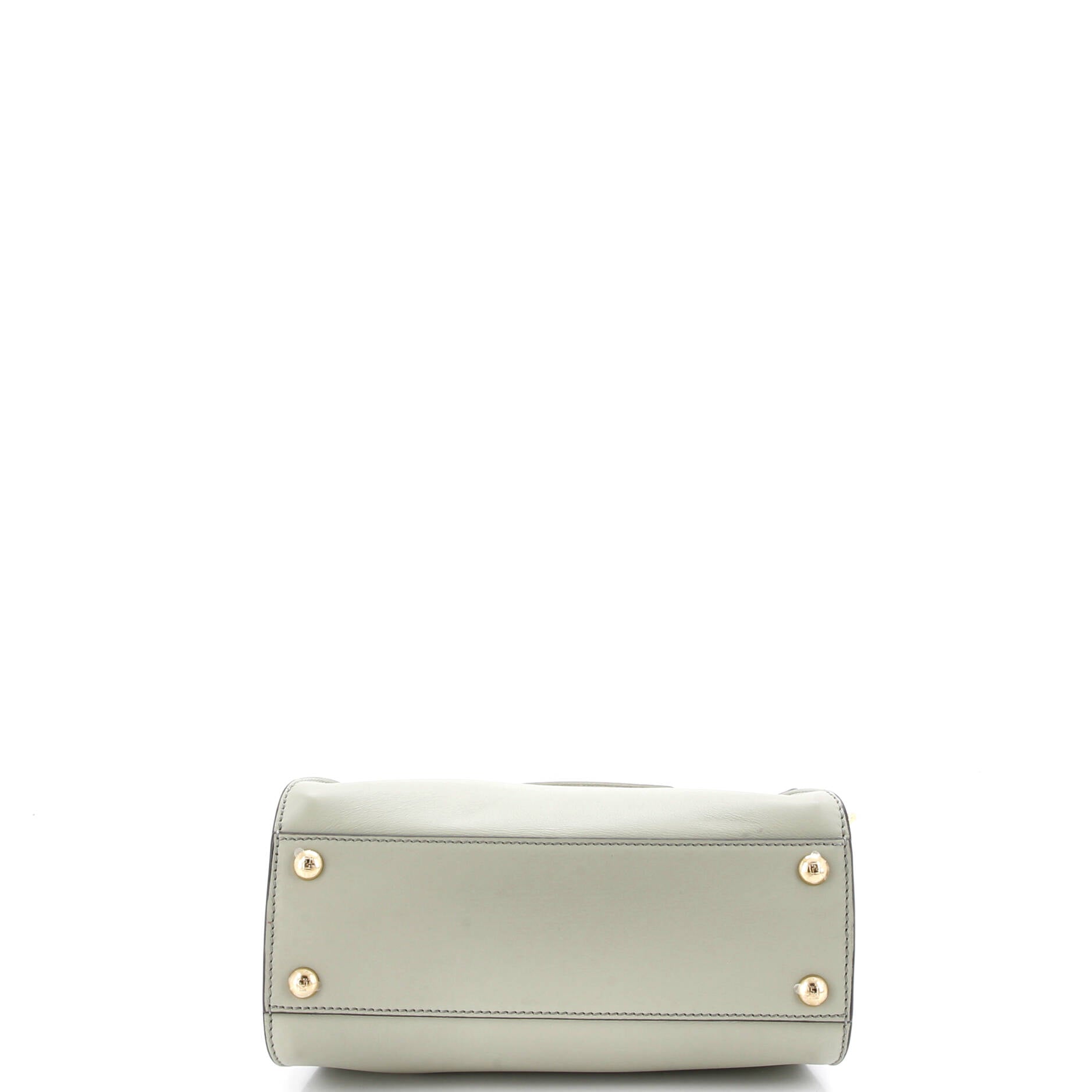 Peekaboo Iconic Bag Leather with Zucca Embroidered Canvas Interior Mini
