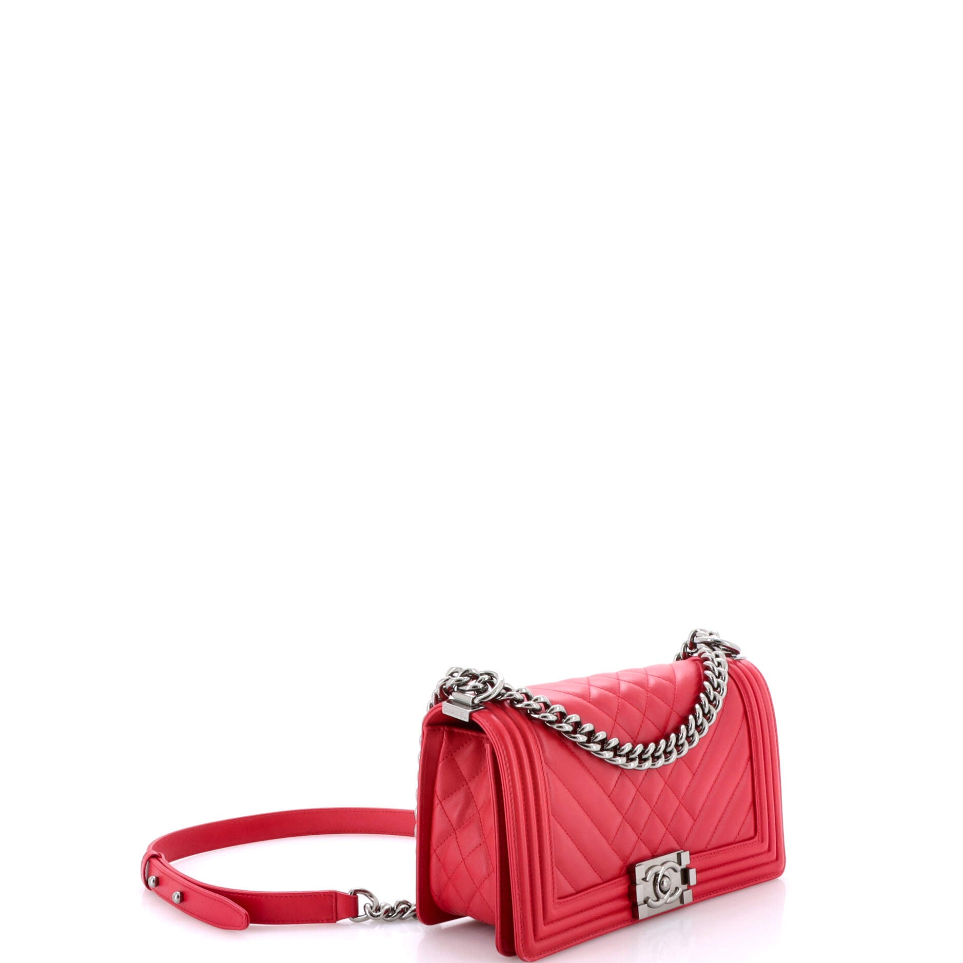 Boy Flap Bag Chevron Lambskin Old Medium