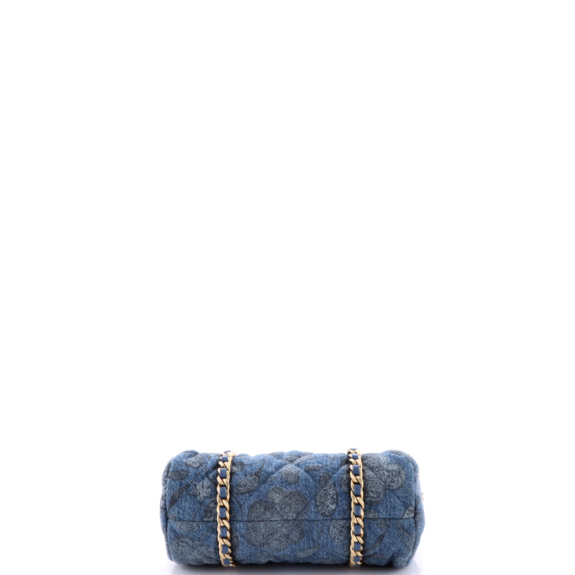 Destination Chenonceau Bowling Bag Quilted Printed Denim Small