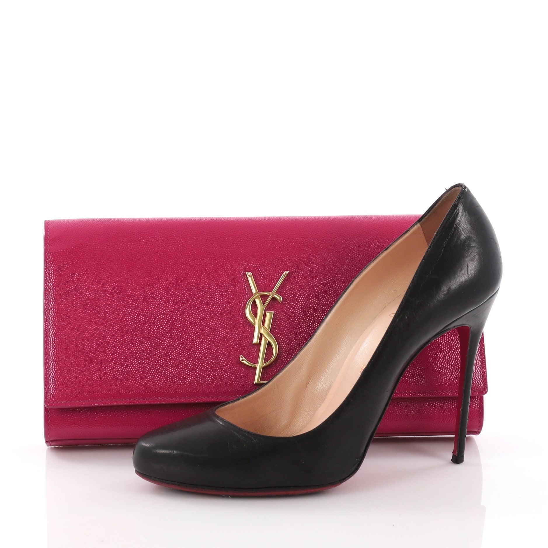Classic Monogram Clutch Leather Long