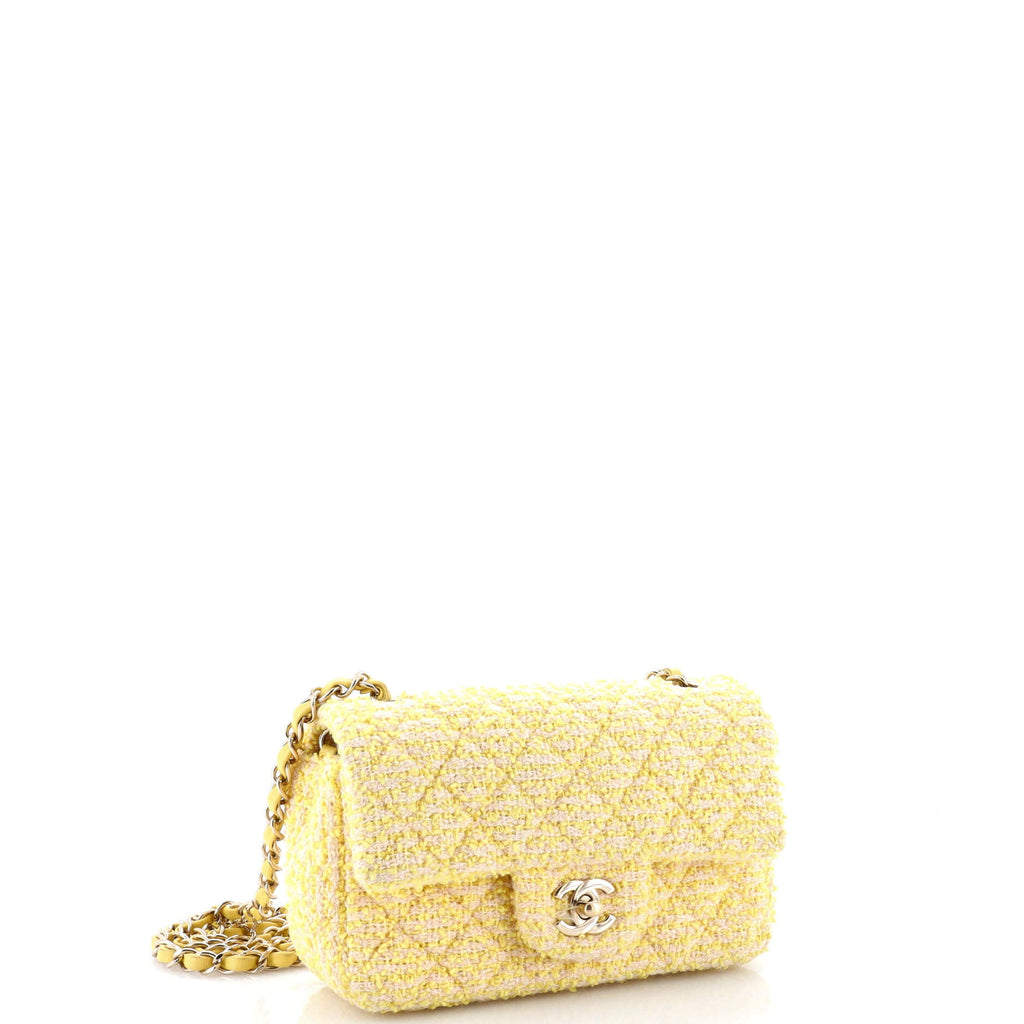 Classic Single Flap Bag Quilted Tweed Mini