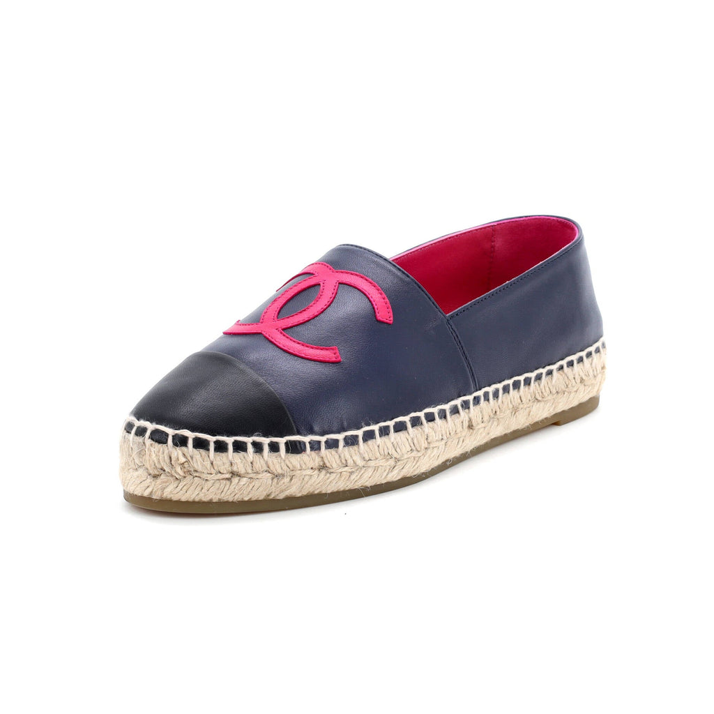 Women's CC Cap Toe Espadrilles Leather
