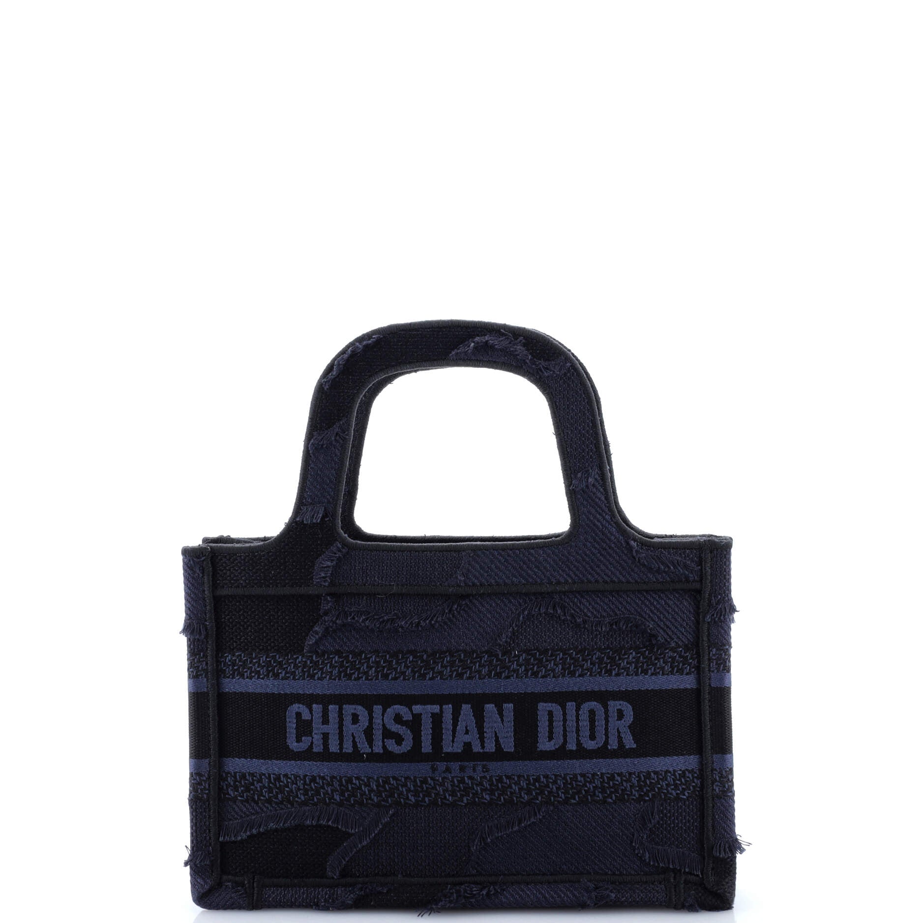 Book Tote Camouflage Embroidered Canvas Mini
