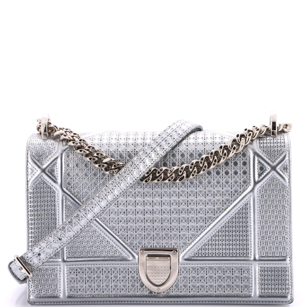 Diorama Flap Bag Cannage Embossed Calfskin Medium