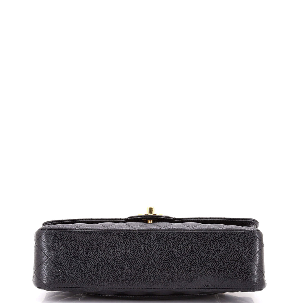 Classic Double Flap Bag Quilted Caviar Medium