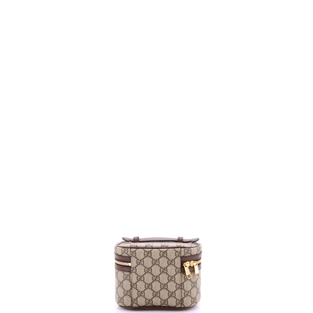 Ophidia Top Handle Cosmetic Case GG Coated Canvas Mini
