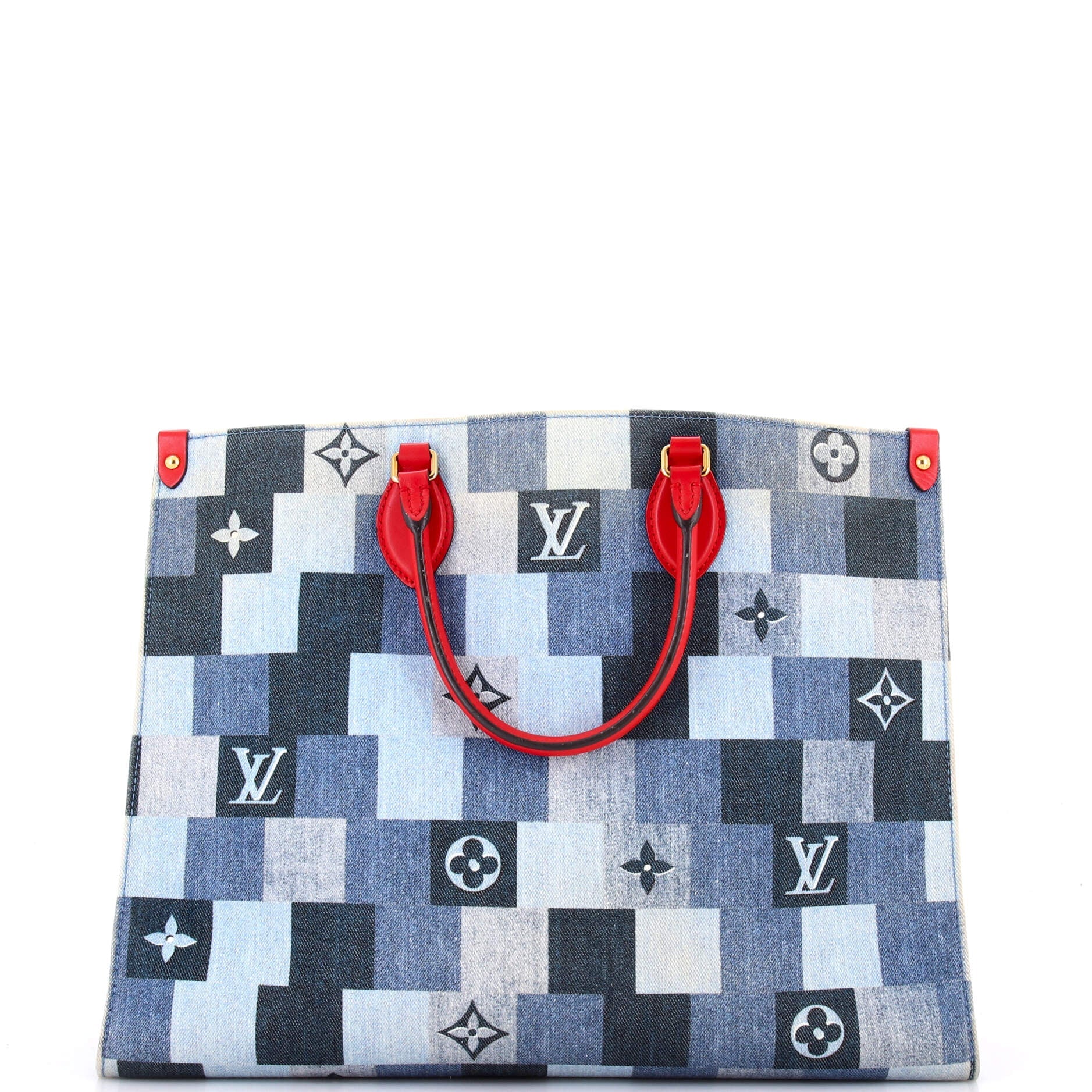 OnTheGo Tote Damier and Monogram Patchwork Denim GM