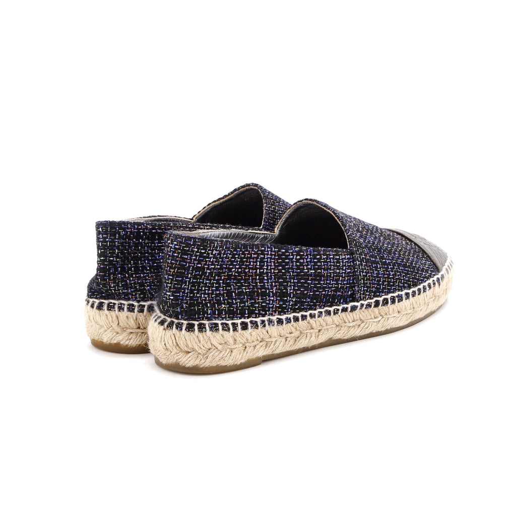 Women's CC Cap Toe Espadrilles Tweed with Leather