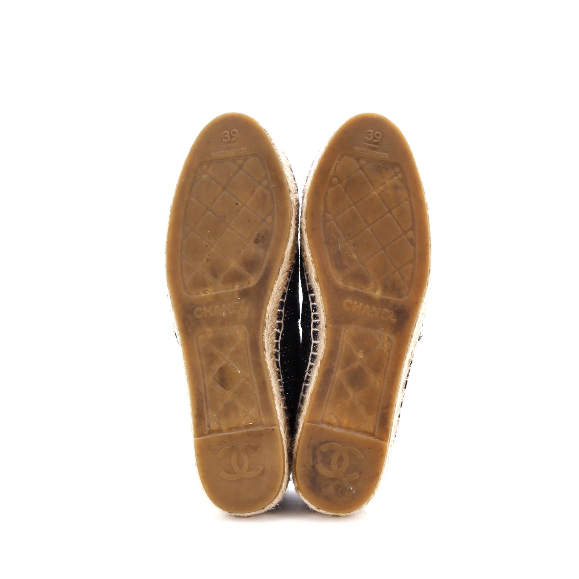 Women's CC Cap Toe Espadrilles Tweed with Leather