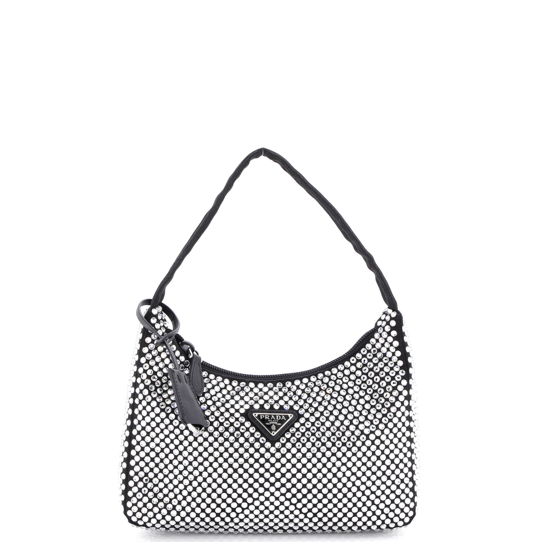 Re-Edition 2000 Hobo Crystal Embellished Satin Mini