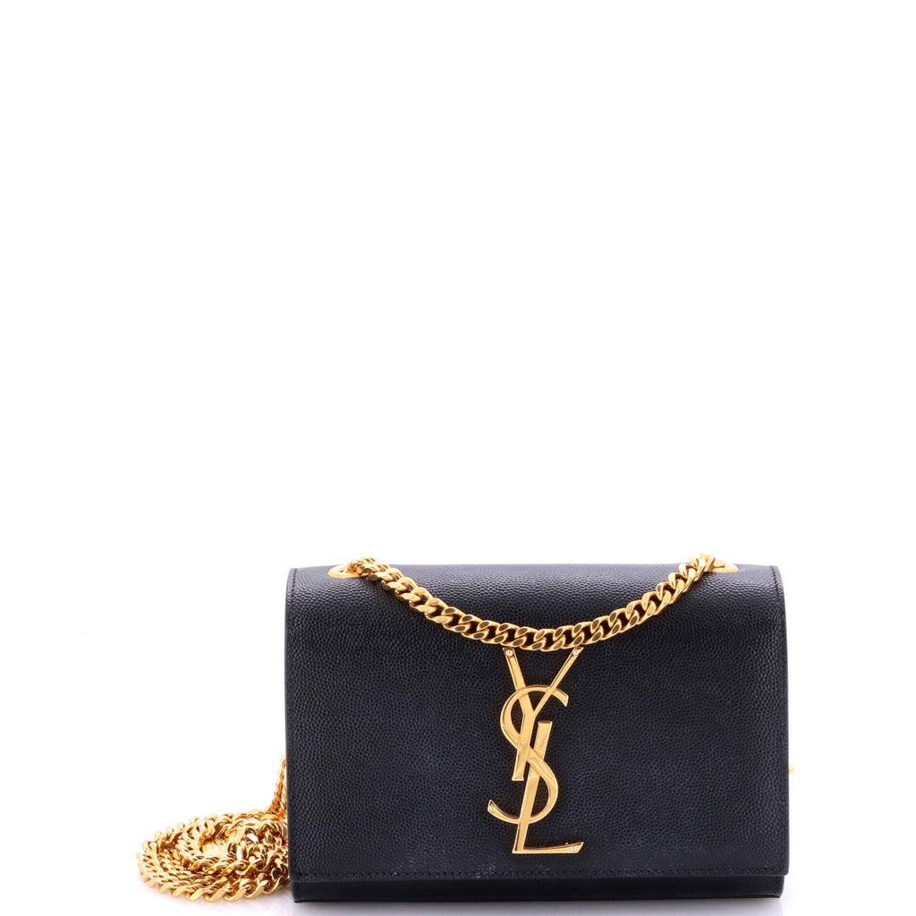 Classic Monogram Crossbody Bag Grainy Leather Small
