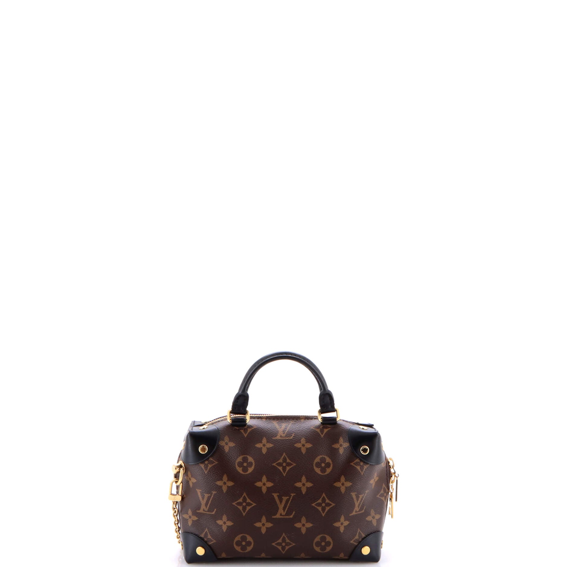 Petite Malle Souple Handbag Monogram Canvas with Leather