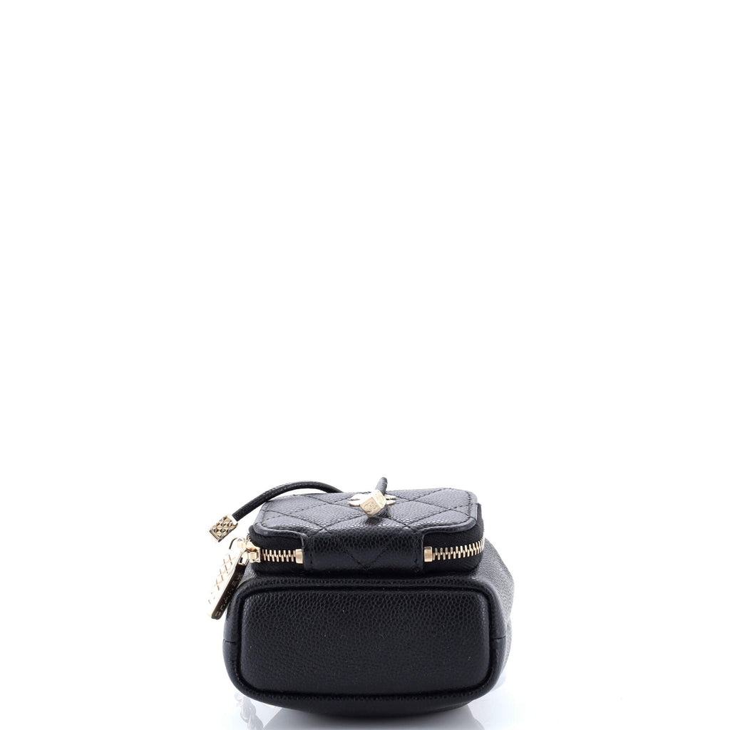 Business Affinity Drawstring Bucket Bag Quilted Caviar Mini