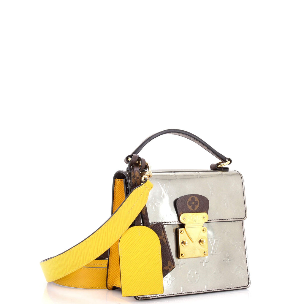 Spring Street NM Handbag Monogram Vernis with Monogram Canvas and Epi Leather