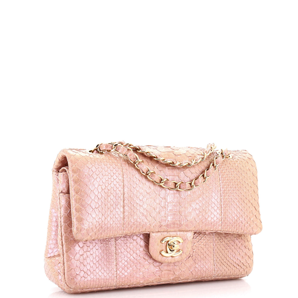 Classic Double Flap Bag Python Medium