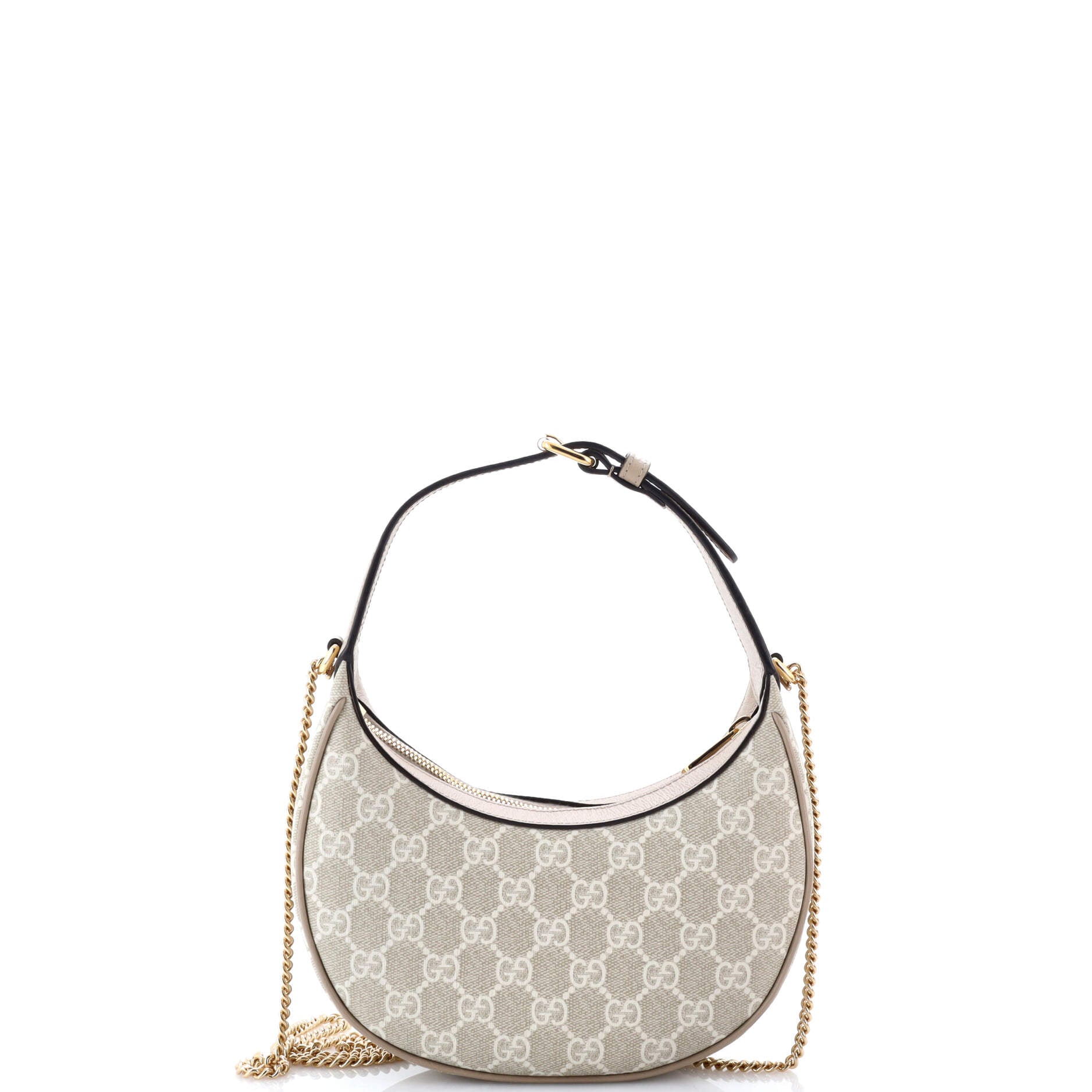 Interlocking G Patch Half Moon Hobo GG Coated Canvas Mini