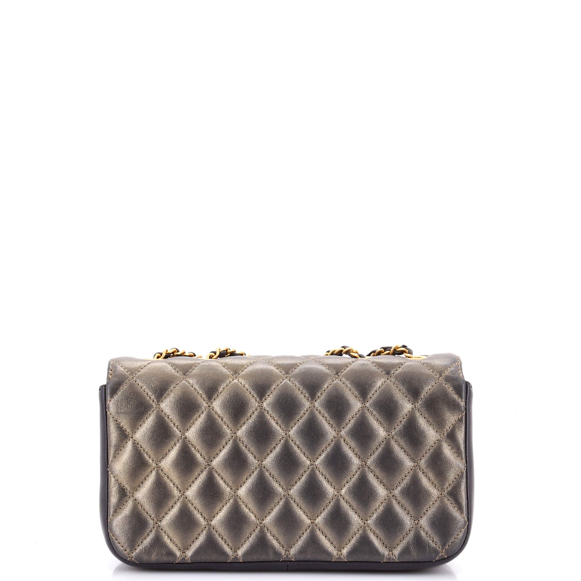 CC Chic Double Flap Bag Quilted Lambskin Small