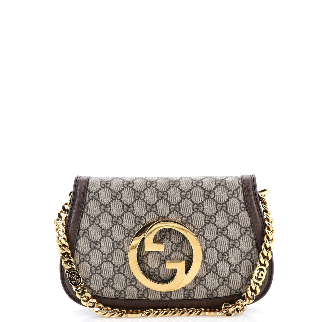 Blondie NM Chain Flap Bag GG Coated Canvas Small
