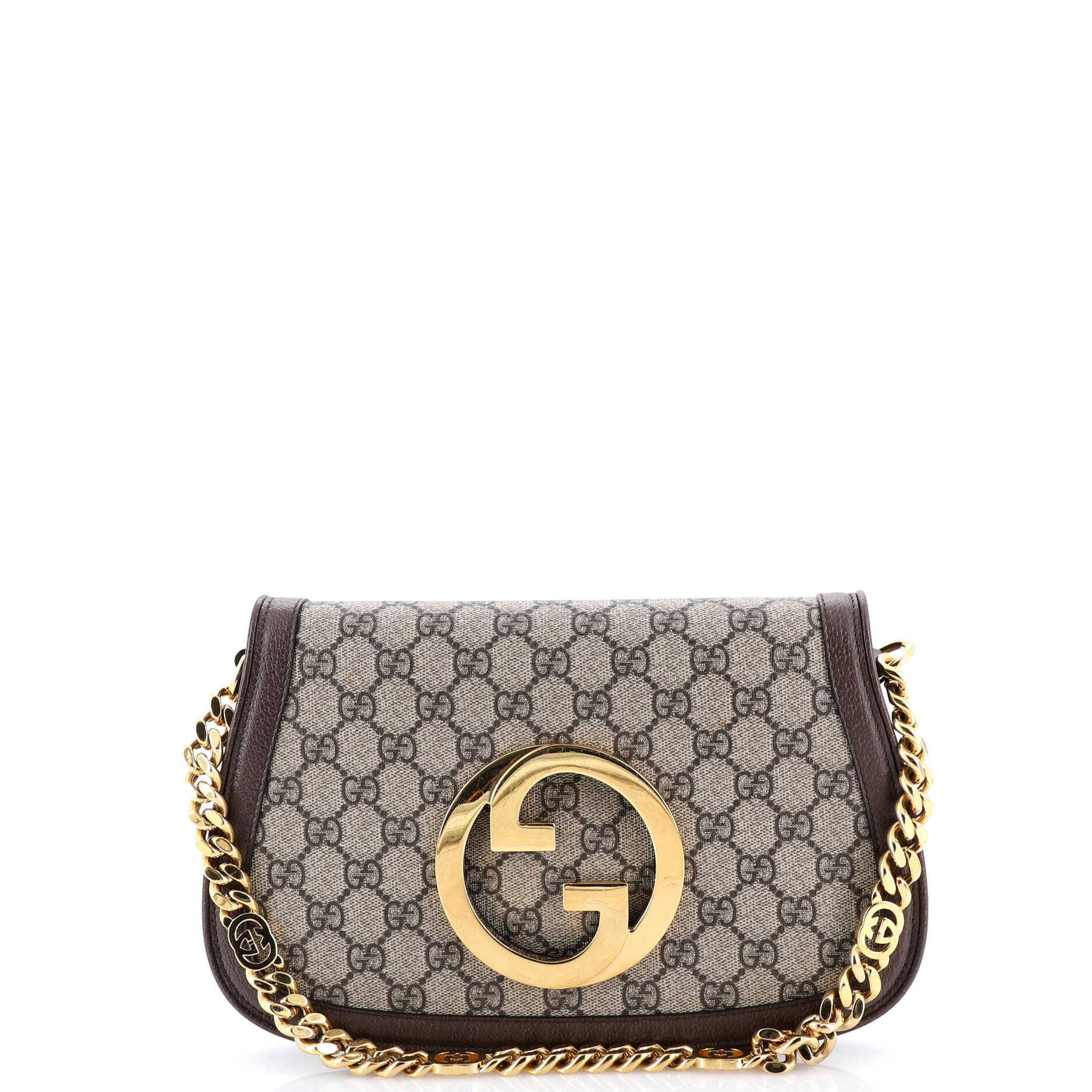 Blondie NM Chain Flap Bag GG Coated Canvas Small