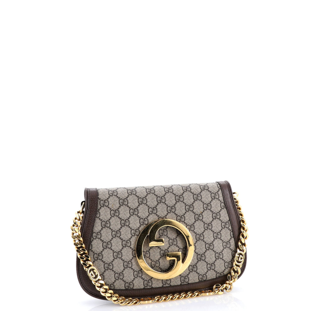 Blondie NM Chain Flap Bag GG Coated Canvas Small