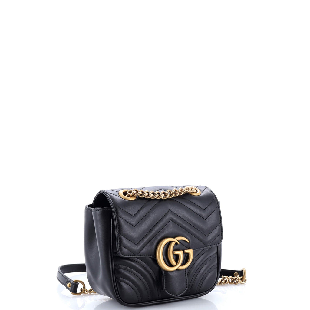 GG Marmont Square Flap Bag Matelasse Leather Mini